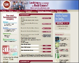 Web site www.allentate.com, Allen Tate Co Real Estate