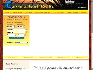 Web site www.carolinabeachrealty.net, Carolina Beach Realty