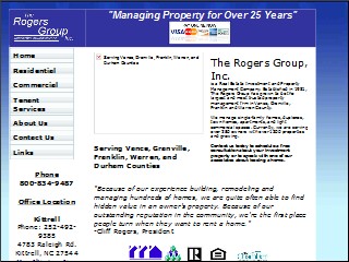 Web site www.therogersgrouponline.com, Rogers Group Property Management